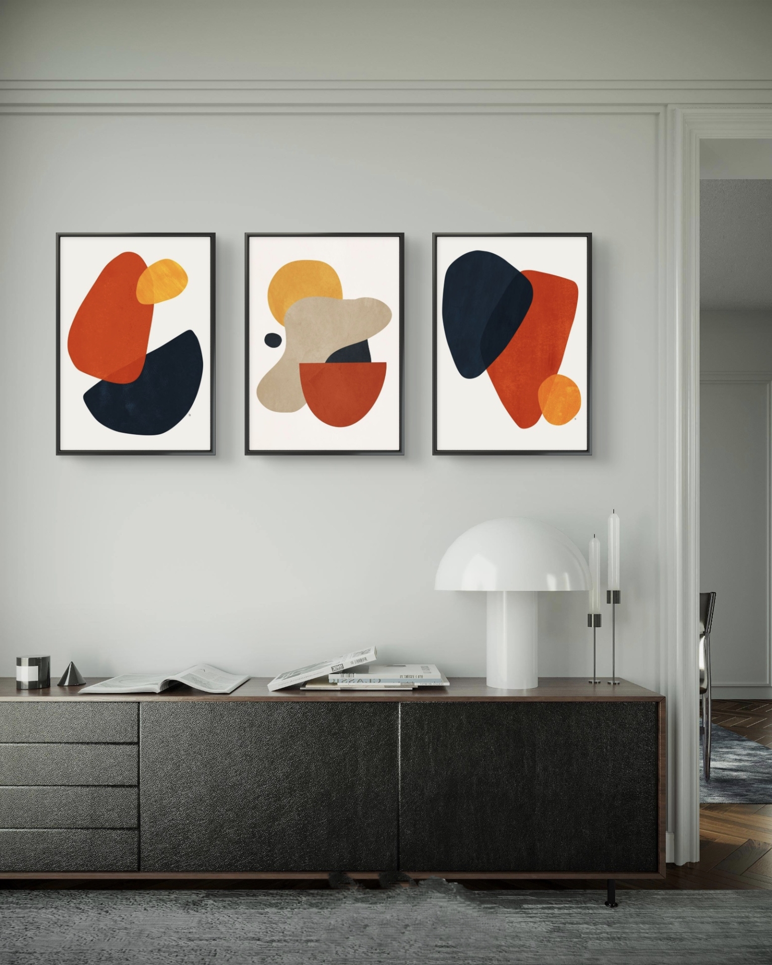  تابلو دکوراتیو سه تکه ( تریپتیک Triptych ) کد 49 