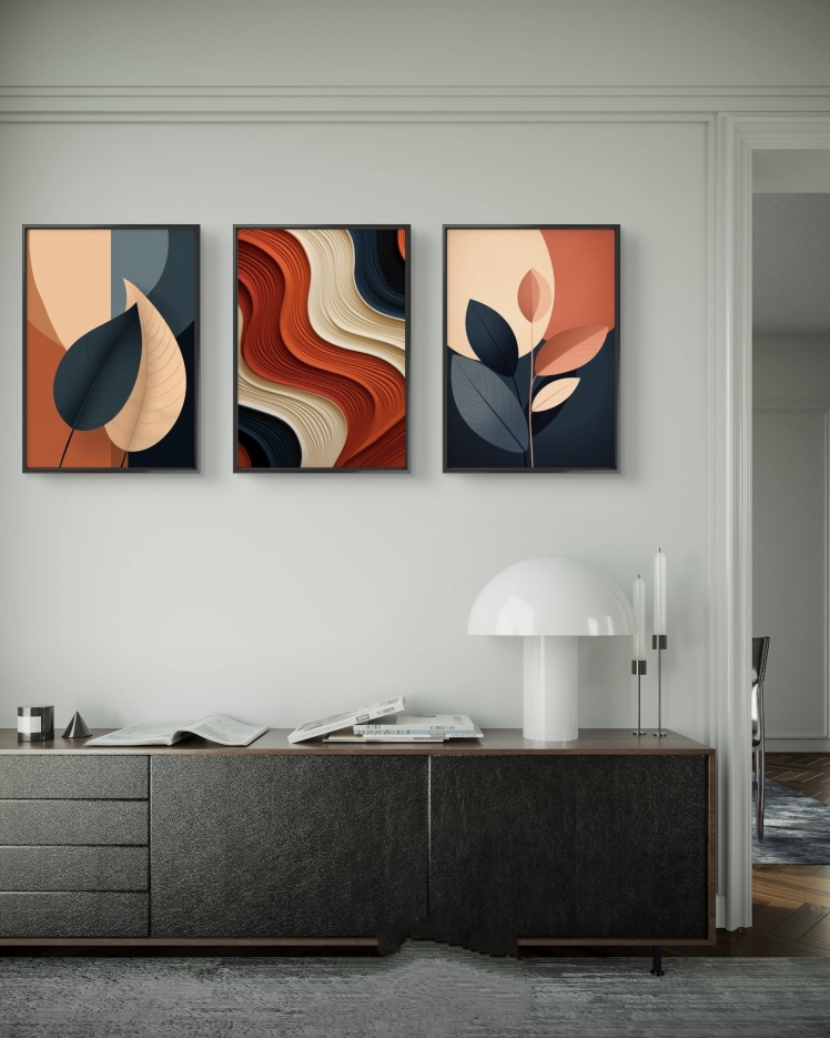 تابلو دکوراتیو سه تکه ( تریپتیک Triptych ) کد 21