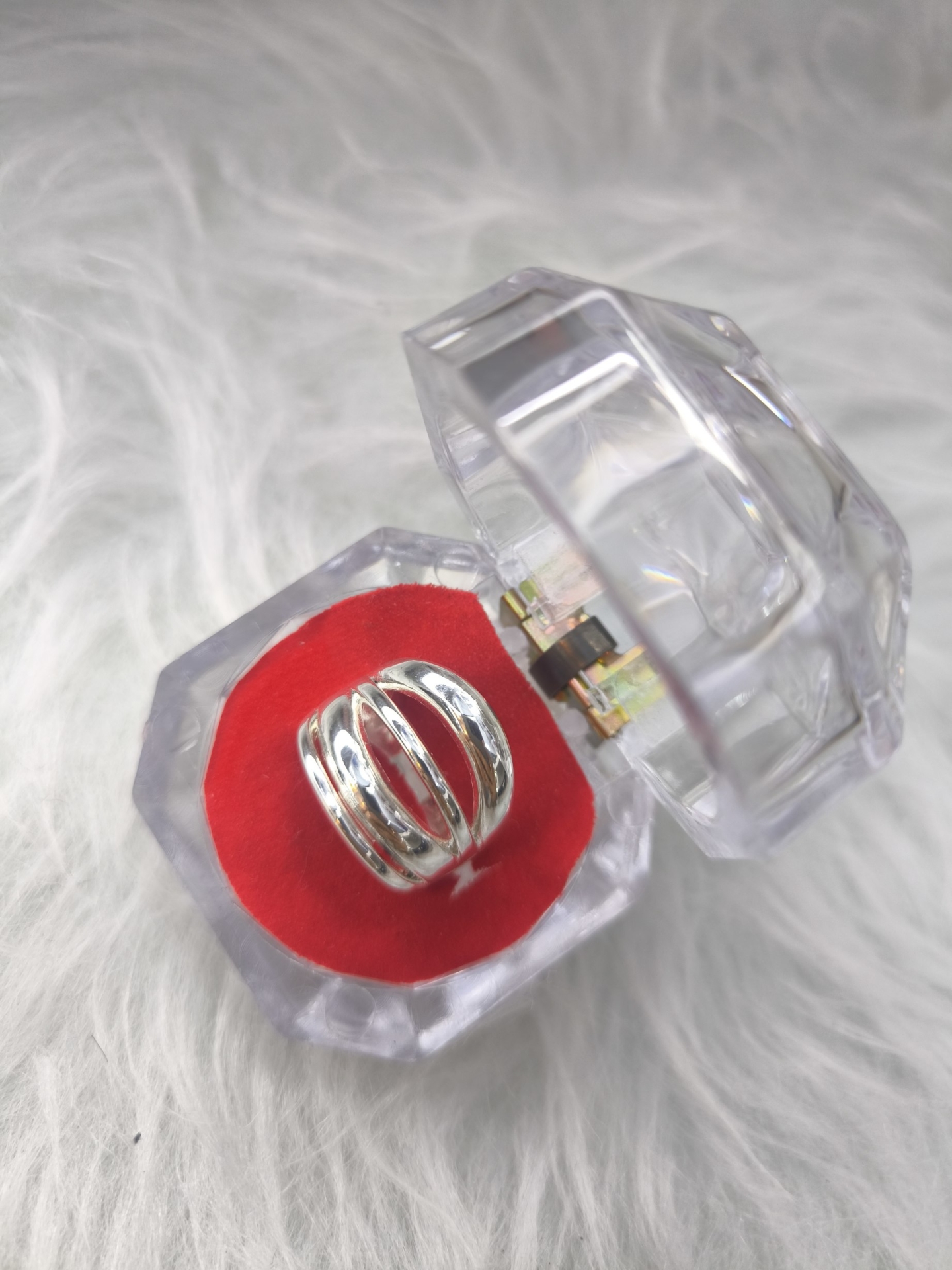  انگشتر آبکاری نقره (فری سایز) 