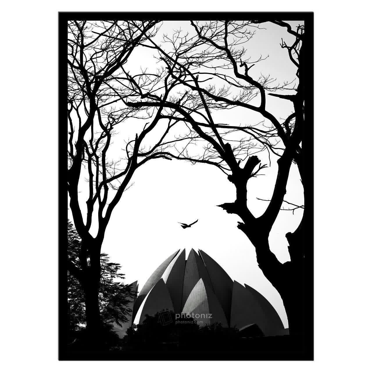  تابلو عکس سیاه و سفید کد 2643 