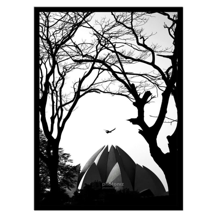 تابلو عکس سیاه و سفید کد 2643