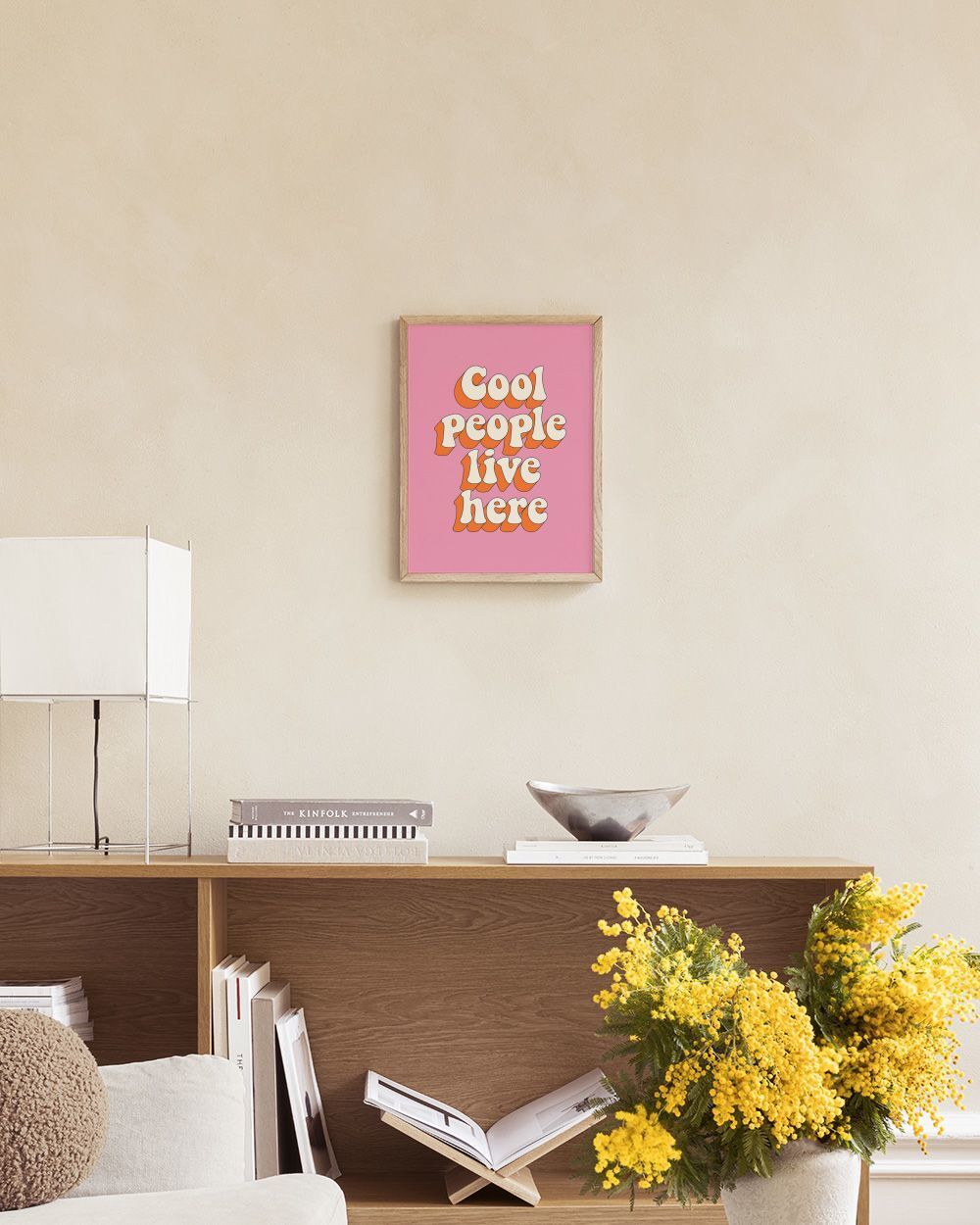  تابلو تایپوگرافی ( مردم باحالی اینجا زندگی می کنند ) کد 3121 