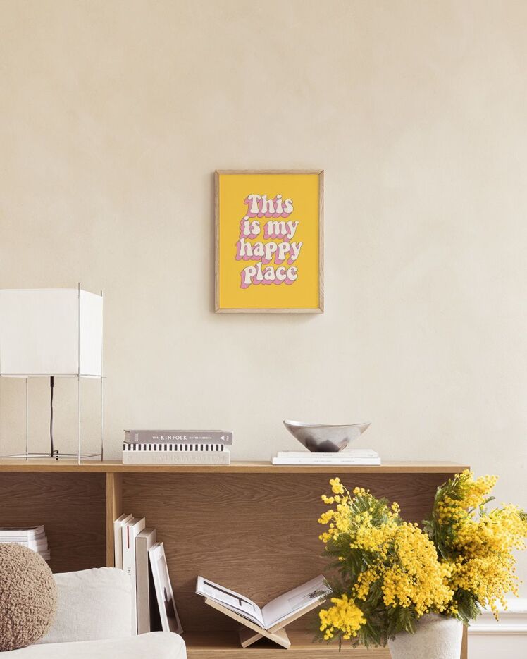 تابلو تایپوگرافی ( این جای خوشحالی من است ) کد 3105