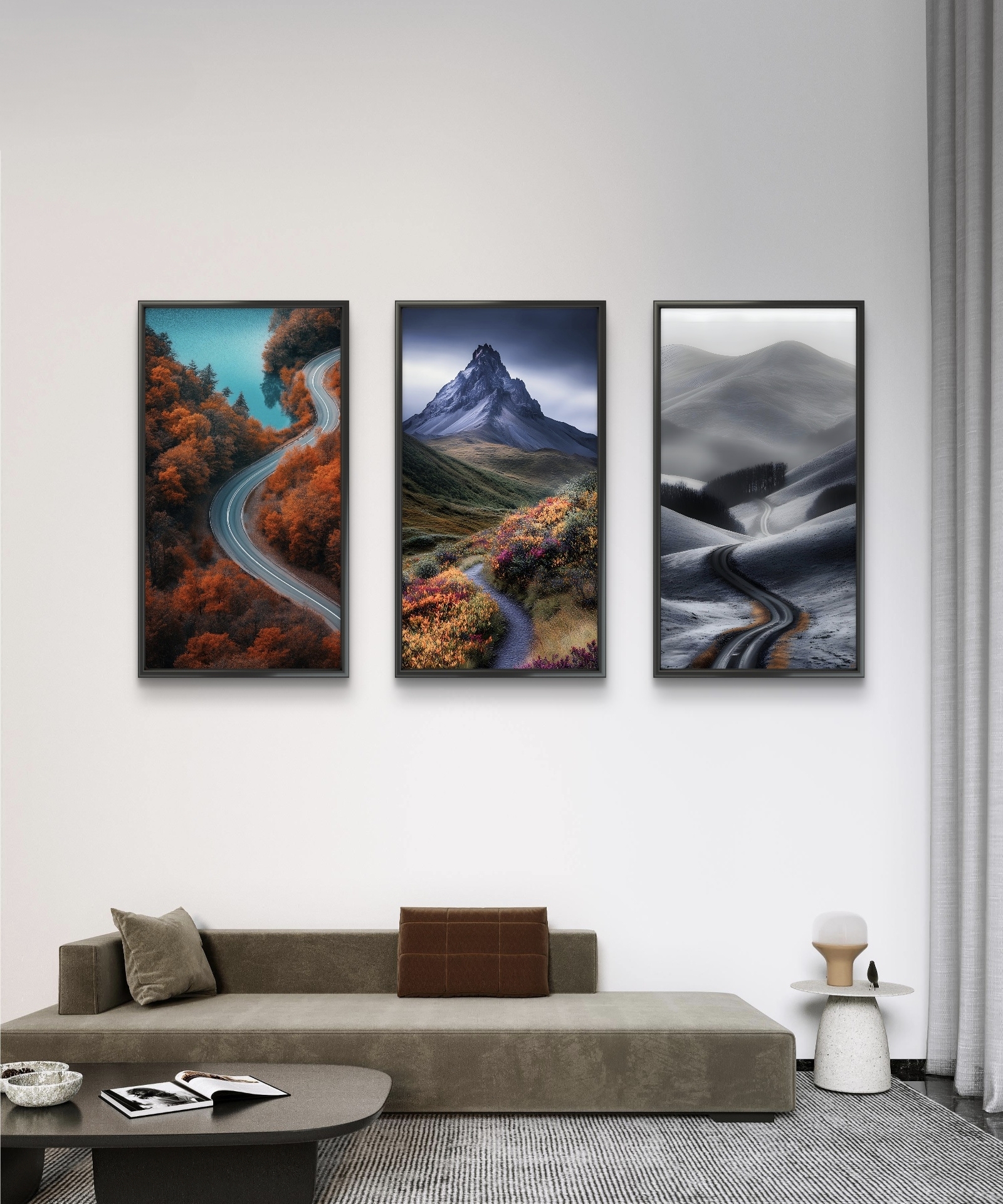 تابلو دکوراتیو سه تکه ( تریپتیک Triptych ) کد 4