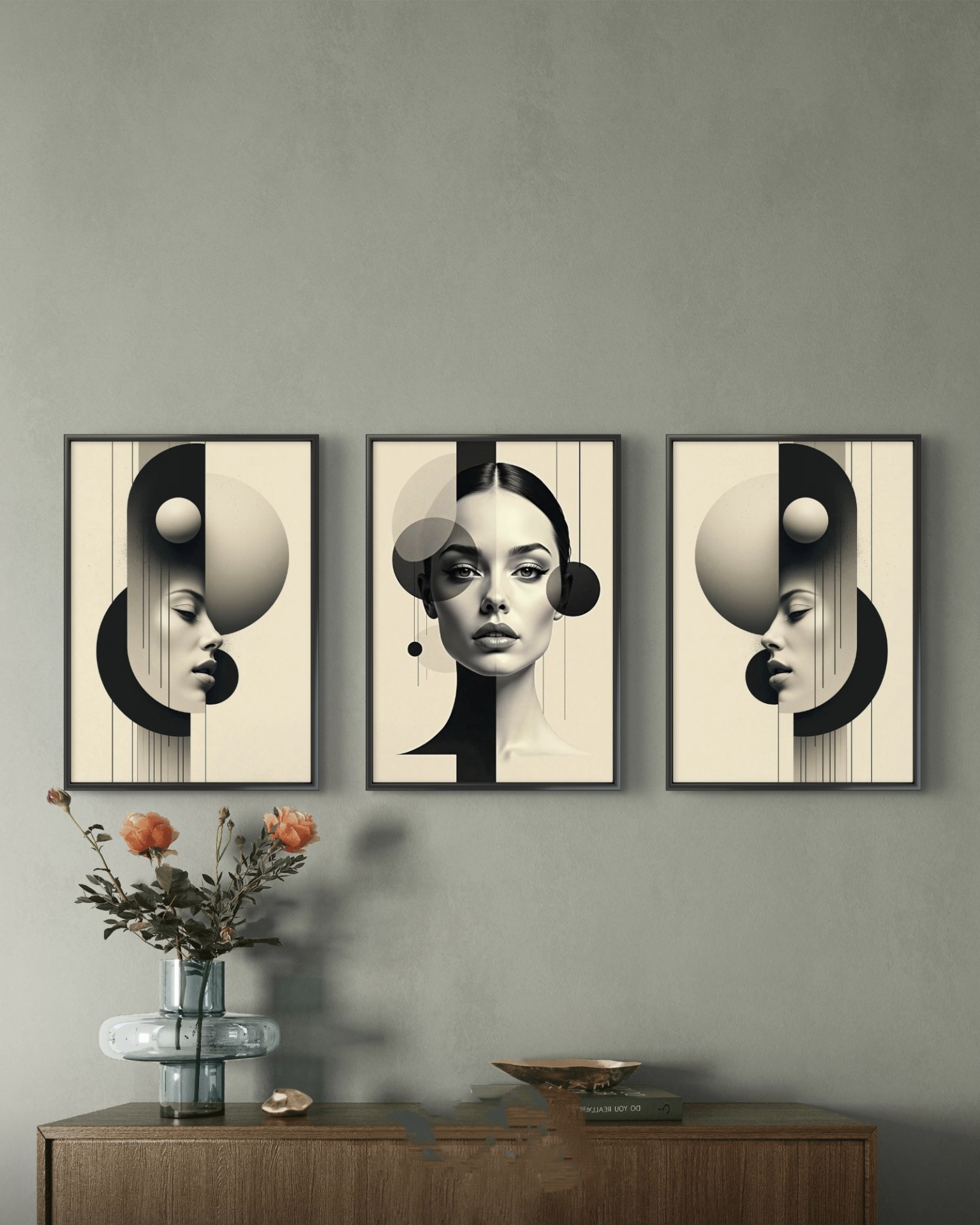 تابلو دکوراتیو سه تکه ( تریپتیک Triptych ) کد 15