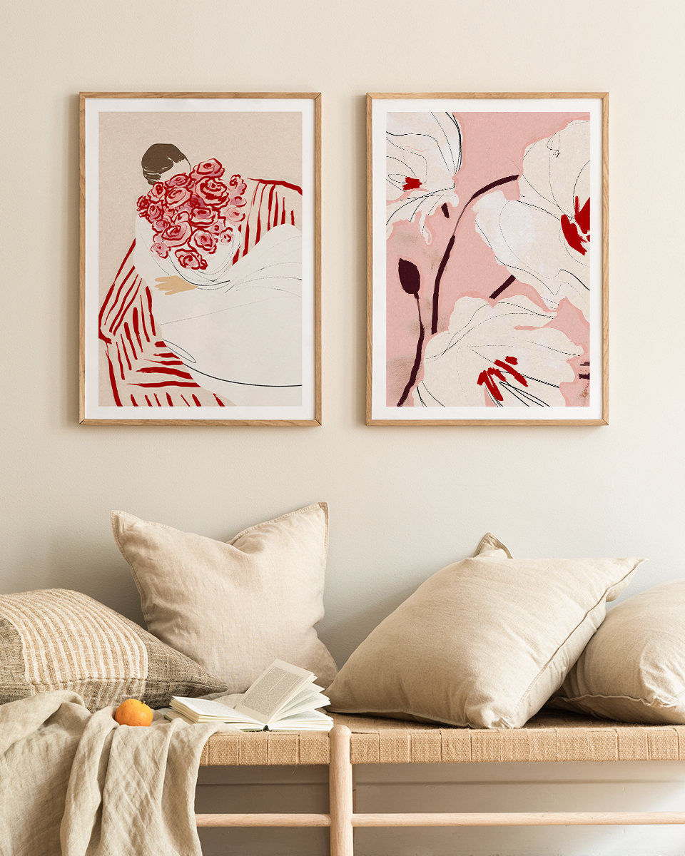  تابلو دکوراتیو دو تکه ( تریپتیک Triptych ) کد 92 