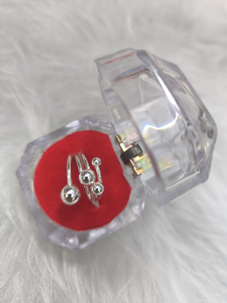 انگشتر آبکاری نقره (فری سایز)