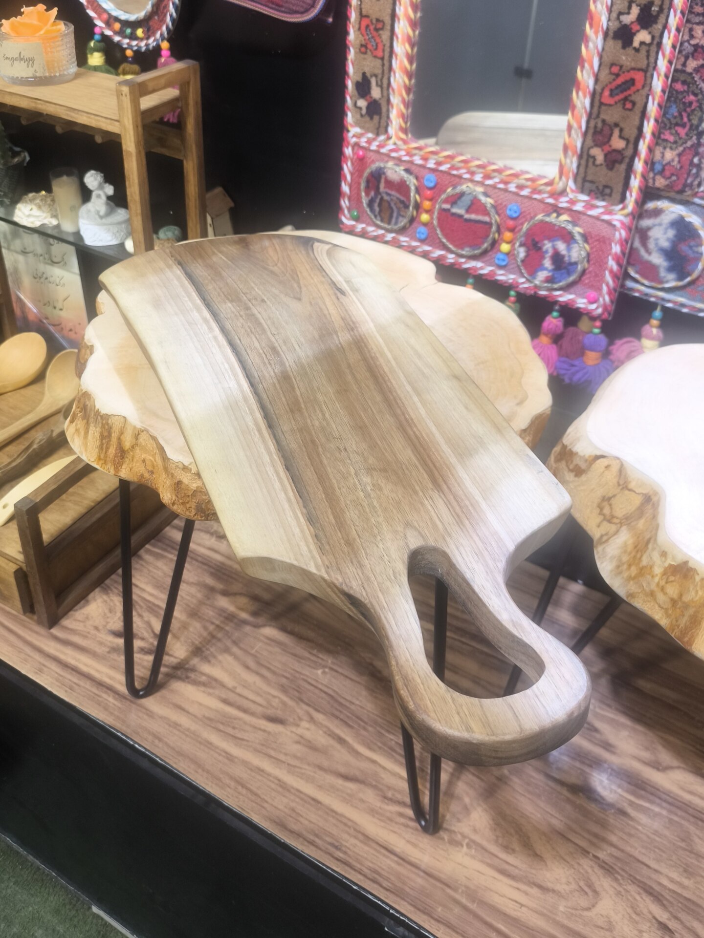  میز مزه 80*30 چوب گردو کد 49 