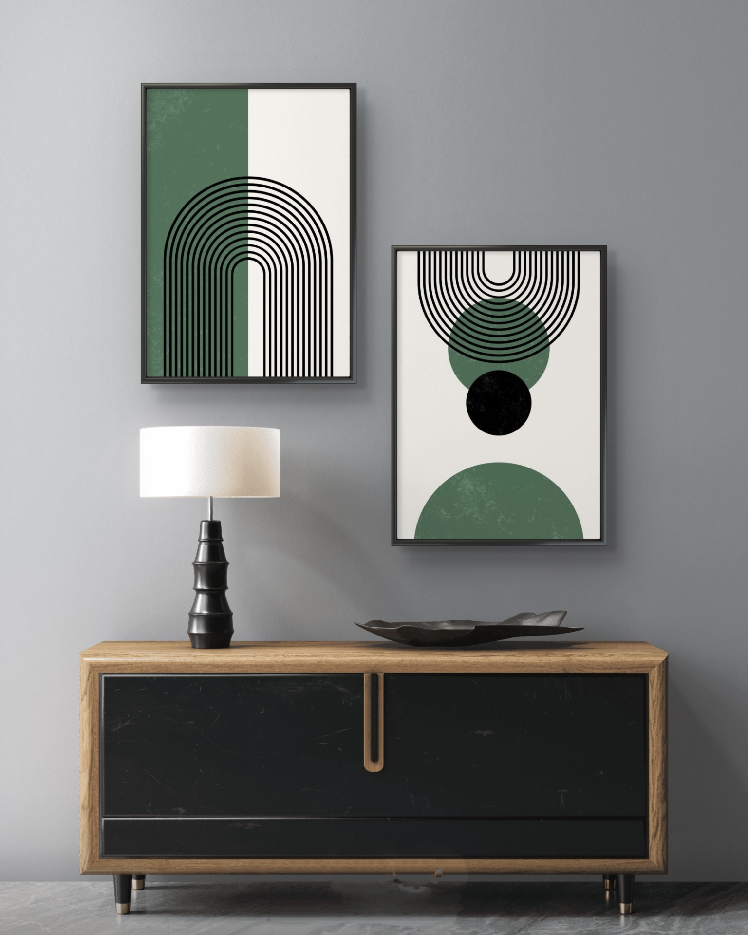 تابلو دکوراتیو دو تکه ( تریپتیک Triptych ) کد 42