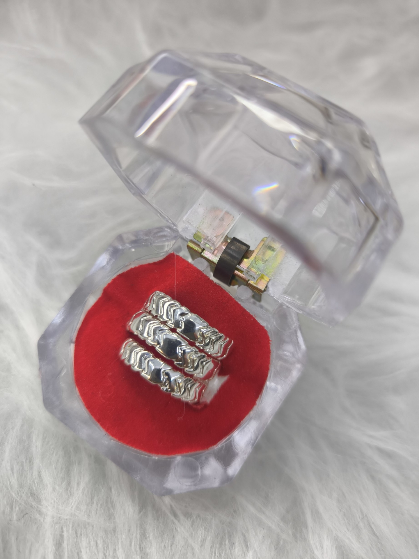  انگشتر آبکاری نقره (فری سایز) 