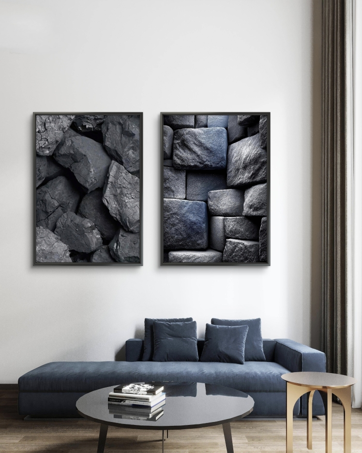 تابلو دکوراتیو دو تکه ( تریپتیک Triptych ) کد 10