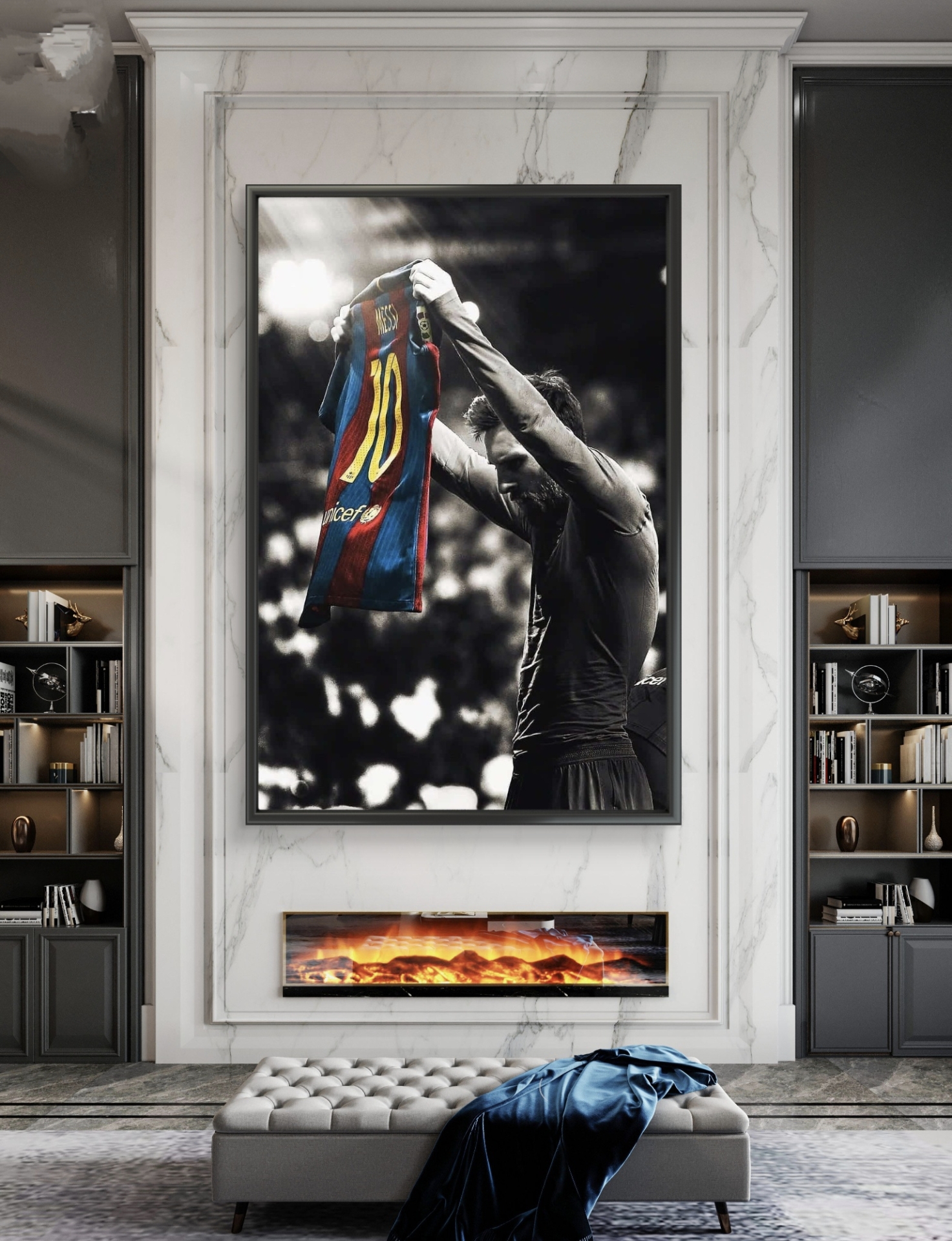  تابلو عکس فوتبالی مسی کد 2872 