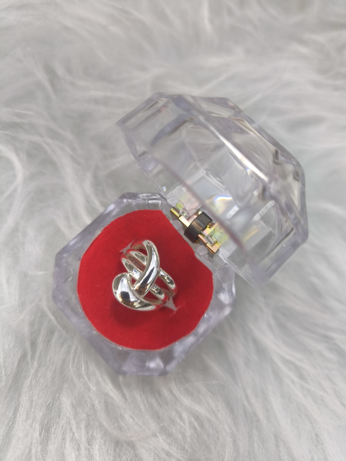  انگشتر آبکاری نقره (فری سایز) 