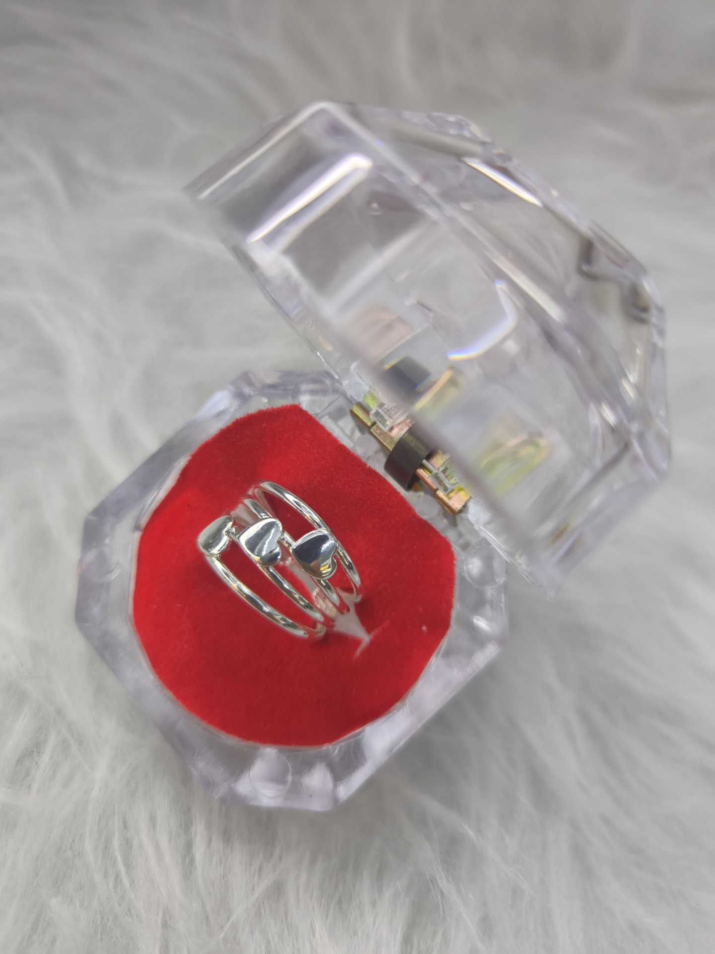  انگشتر آبکاری نقره (فری سایز) 