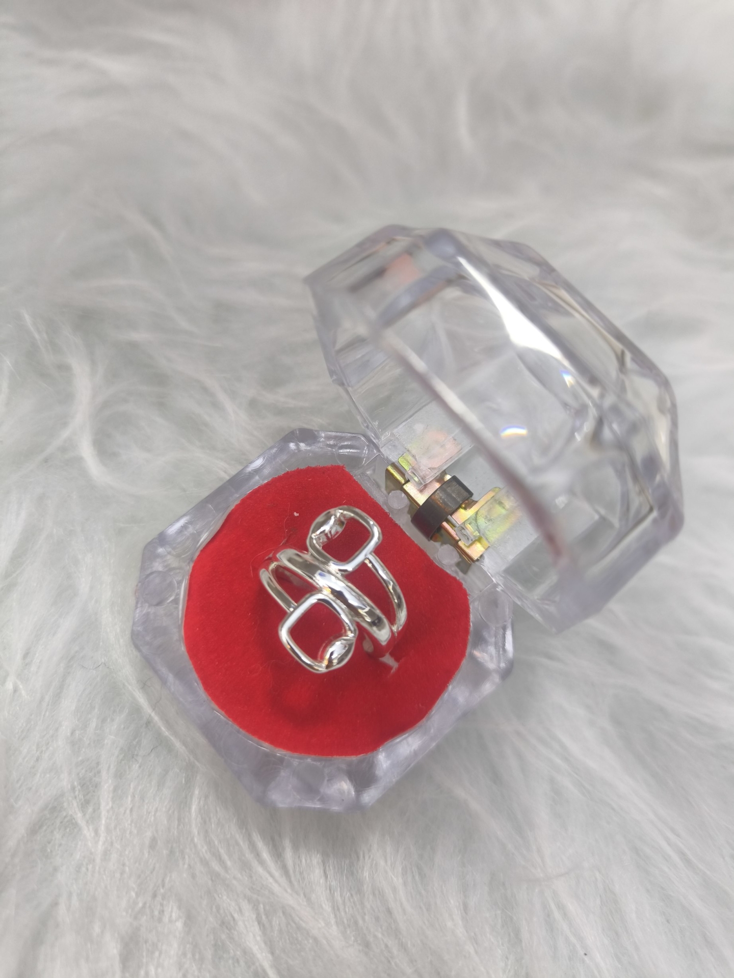  انگشتر آبکاری نقره (فری سایز) 