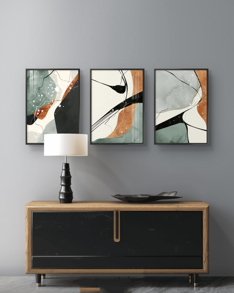 تابلو دکوراتیو سه تکه ( تریپتیک Triptych ) کد 37