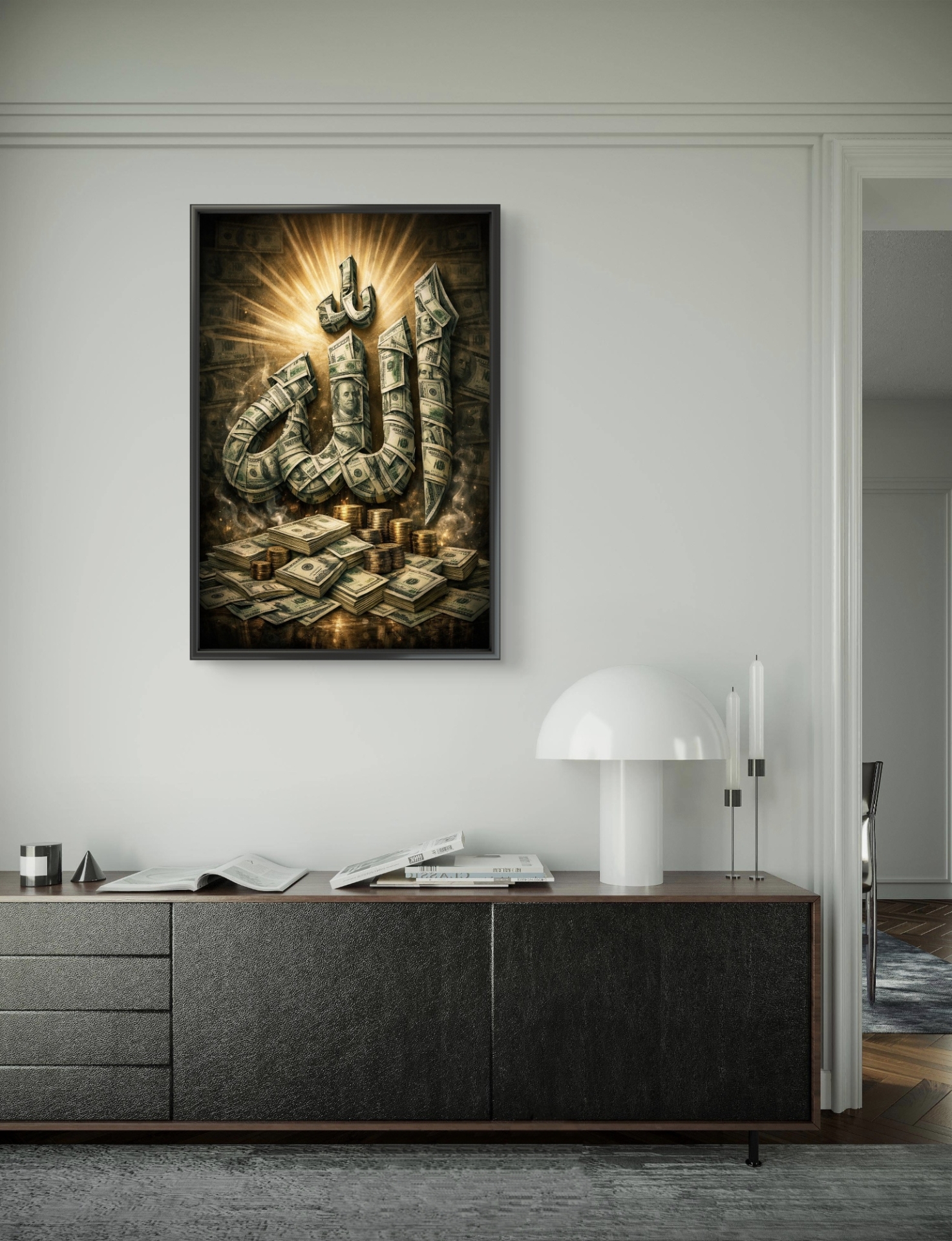  تابلو عکس الله دلار مدرن کد 2978 