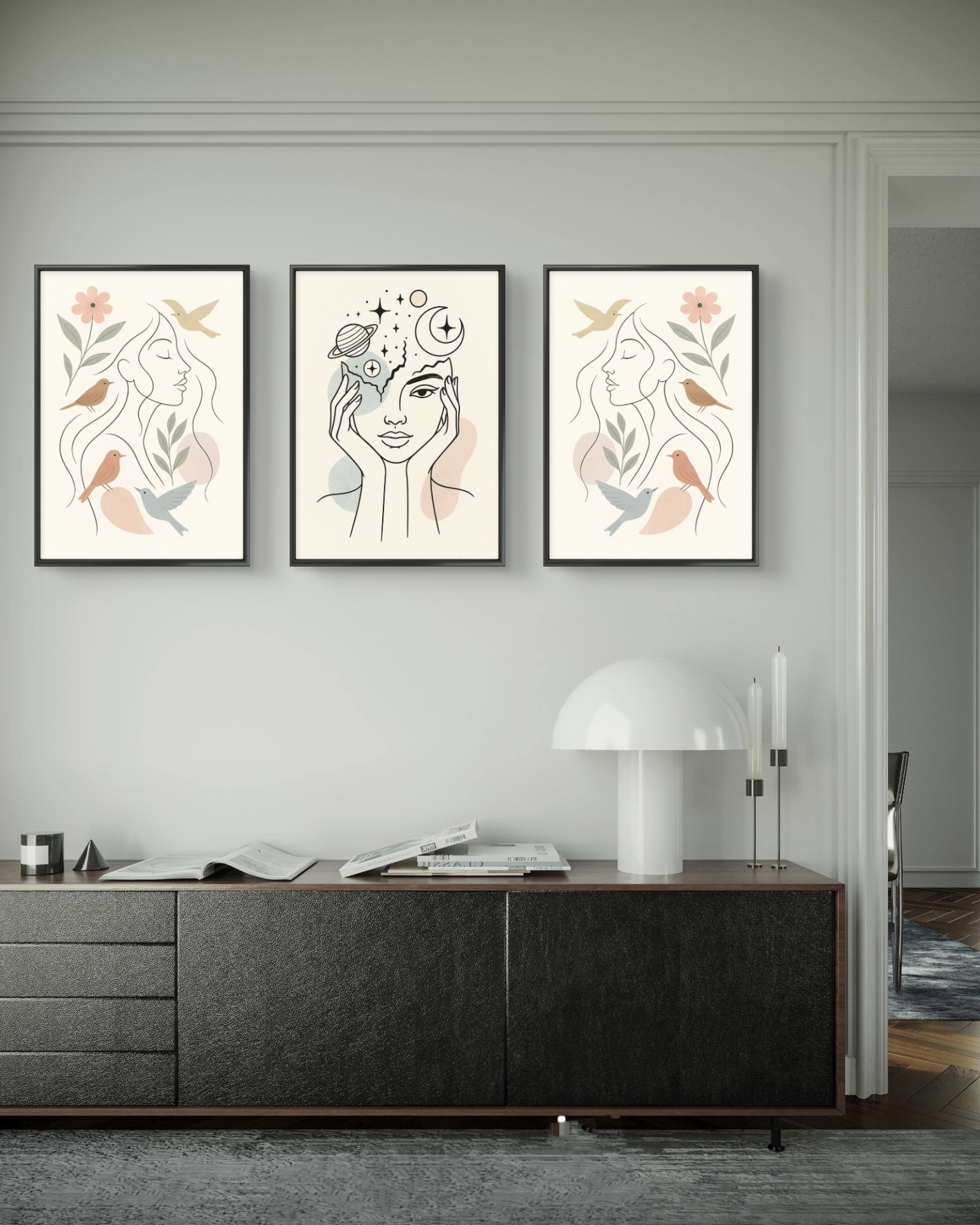  تابلو دکوراتیو سه تکه ( تریپتیک Triptych ) کد 28 