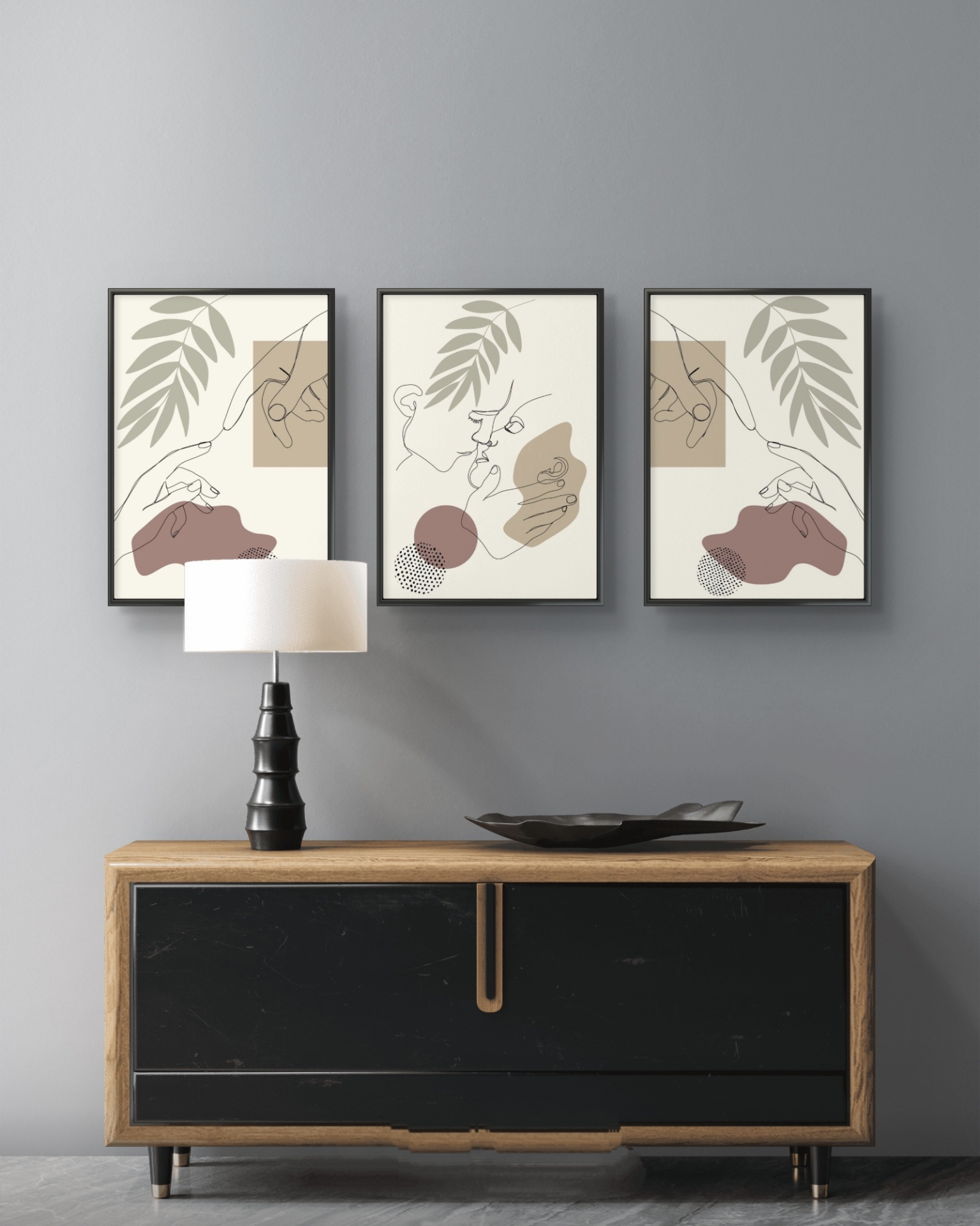  تابلو دکوراتیو سه تکه ( تریپتیک Triptych ) کد 33 