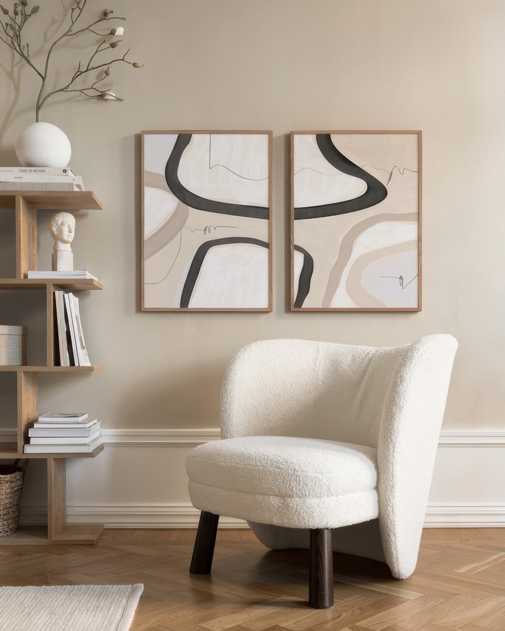  تابلو دکوراتیو دو تکه ( تریپتیک Triptych ) کد 73 