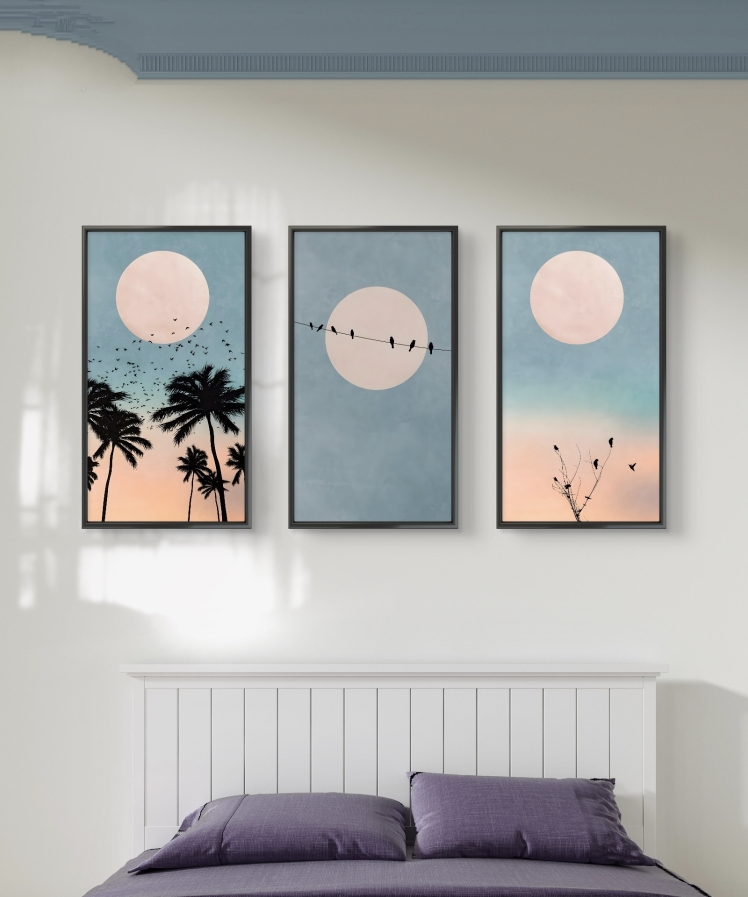 تابلو دکوراتیو سه تکه ( تریپتیک Triptych ) کد 1