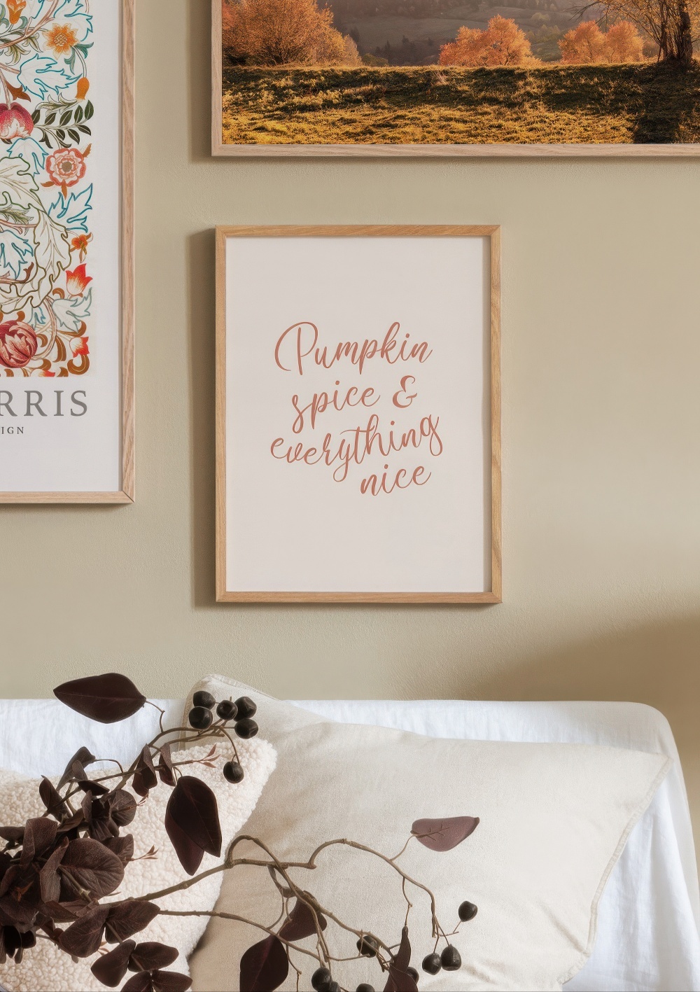  تابلو تایپوگرافی ( ادویه کدو تنبل و همه چیز خوب ) کد 3134 