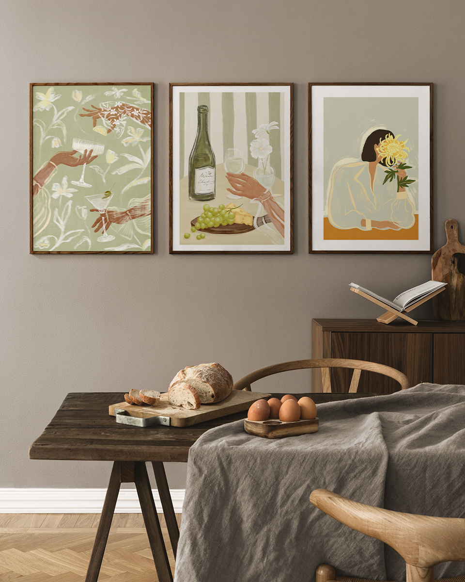 تابلو دکوراتیو سه تکه ( تریپتیک Triptych ) کد 1208