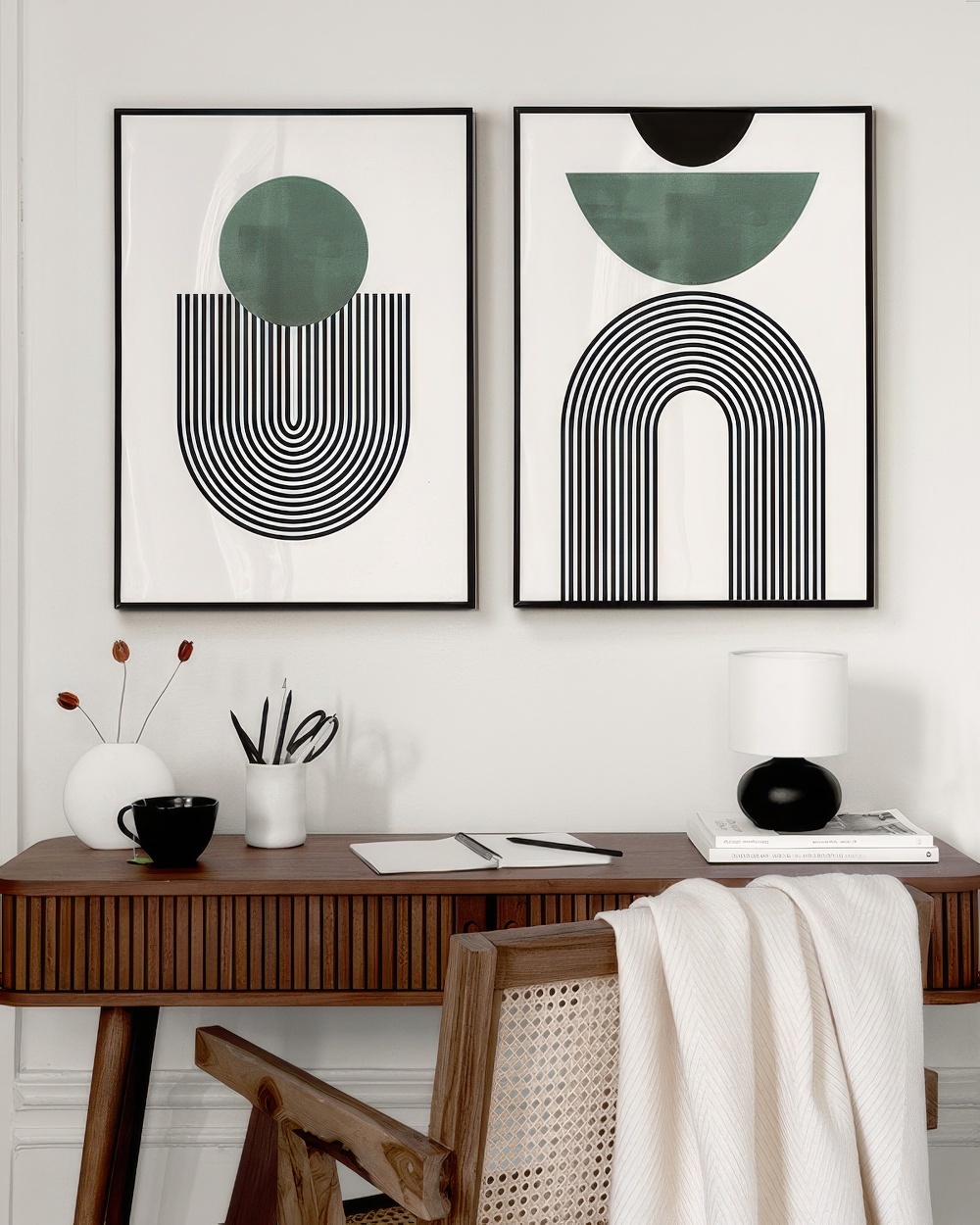  تابلو دکوراتیو دو تکه ( تریپتیک Triptych ) کد 65 