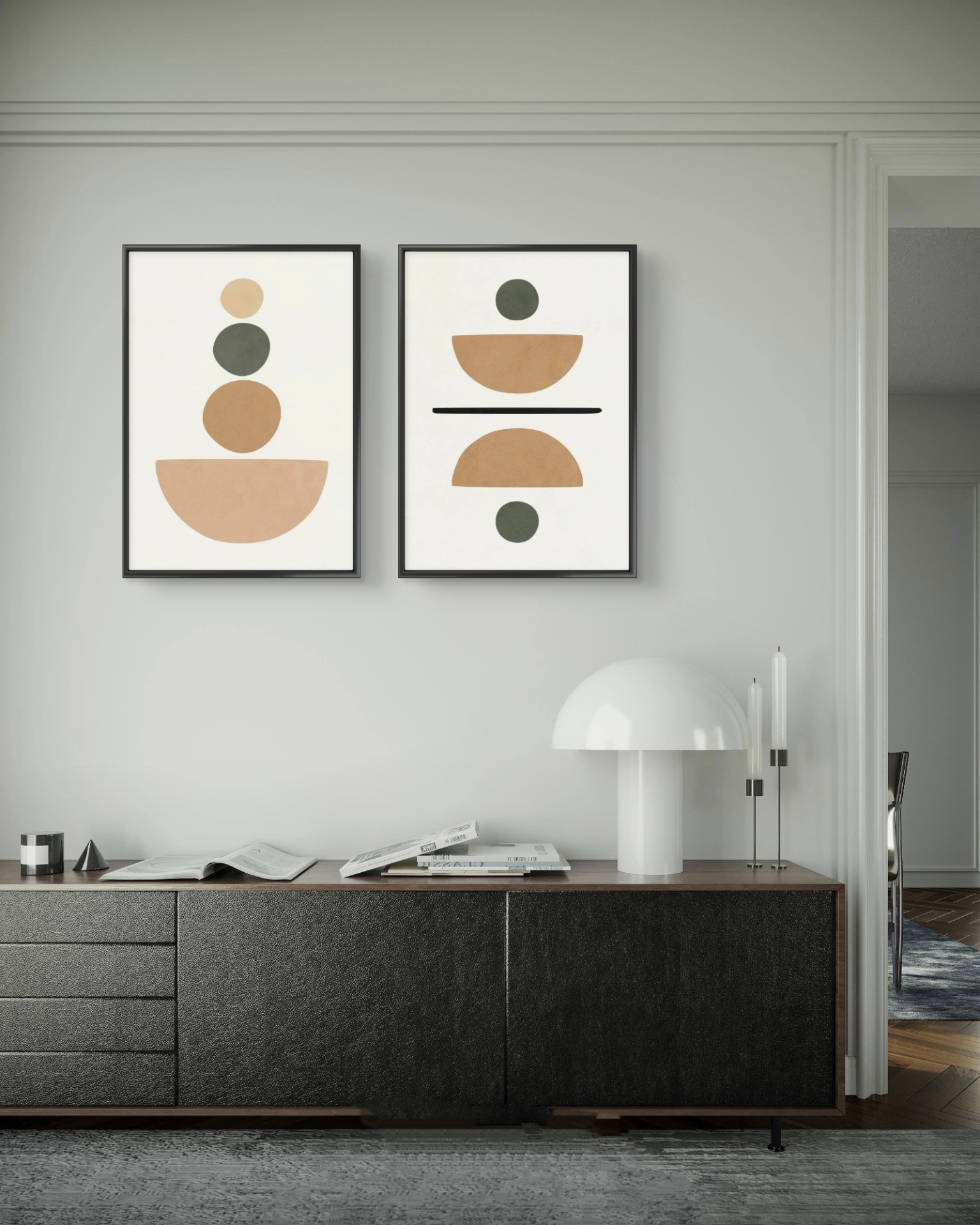  تابلو دکوراتیو دو تکه ( تریپتیک Triptych ) کد 43 