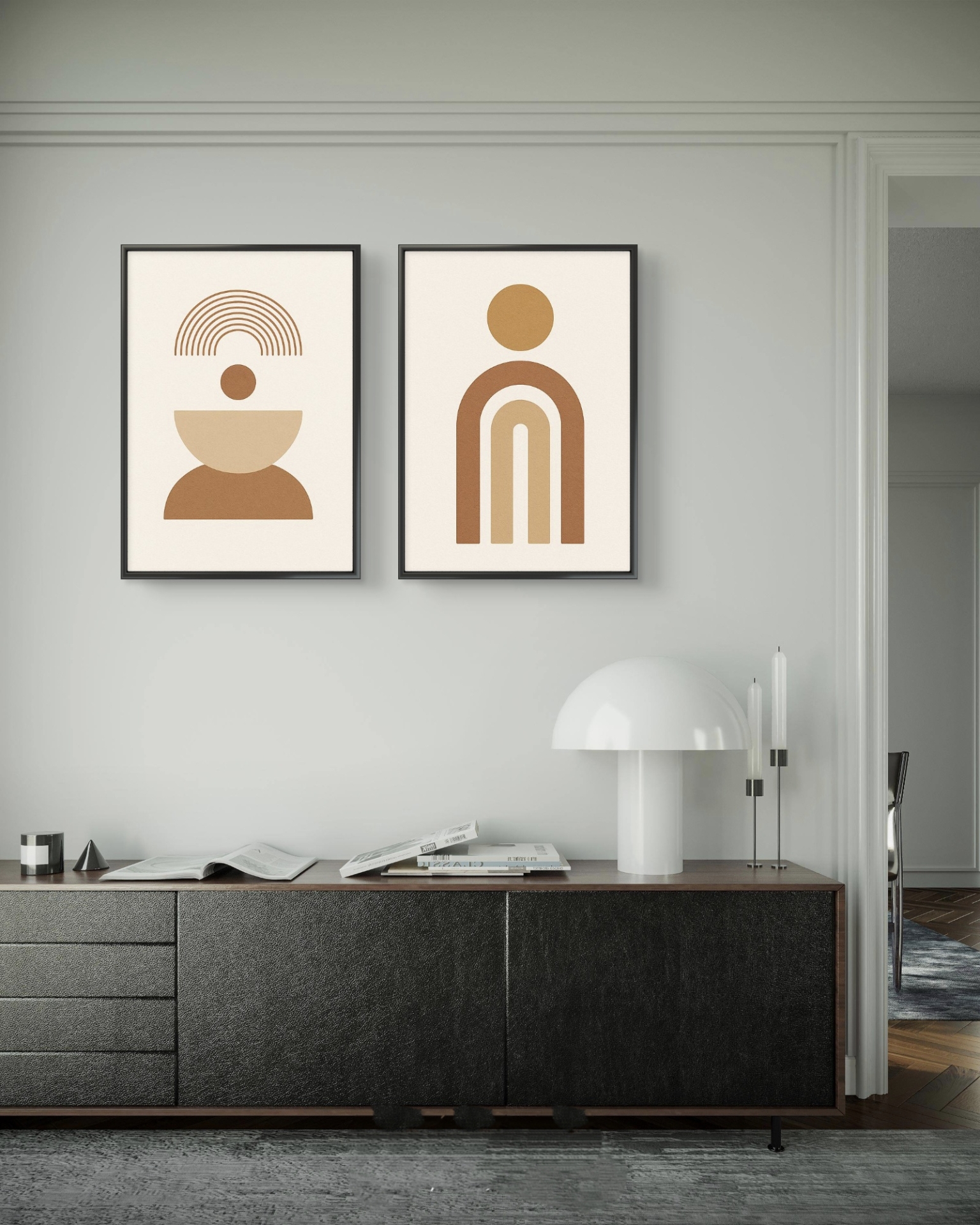  تابلو دکوراتیو دو تکه ( تریپتیک Triptych ) کد 59 