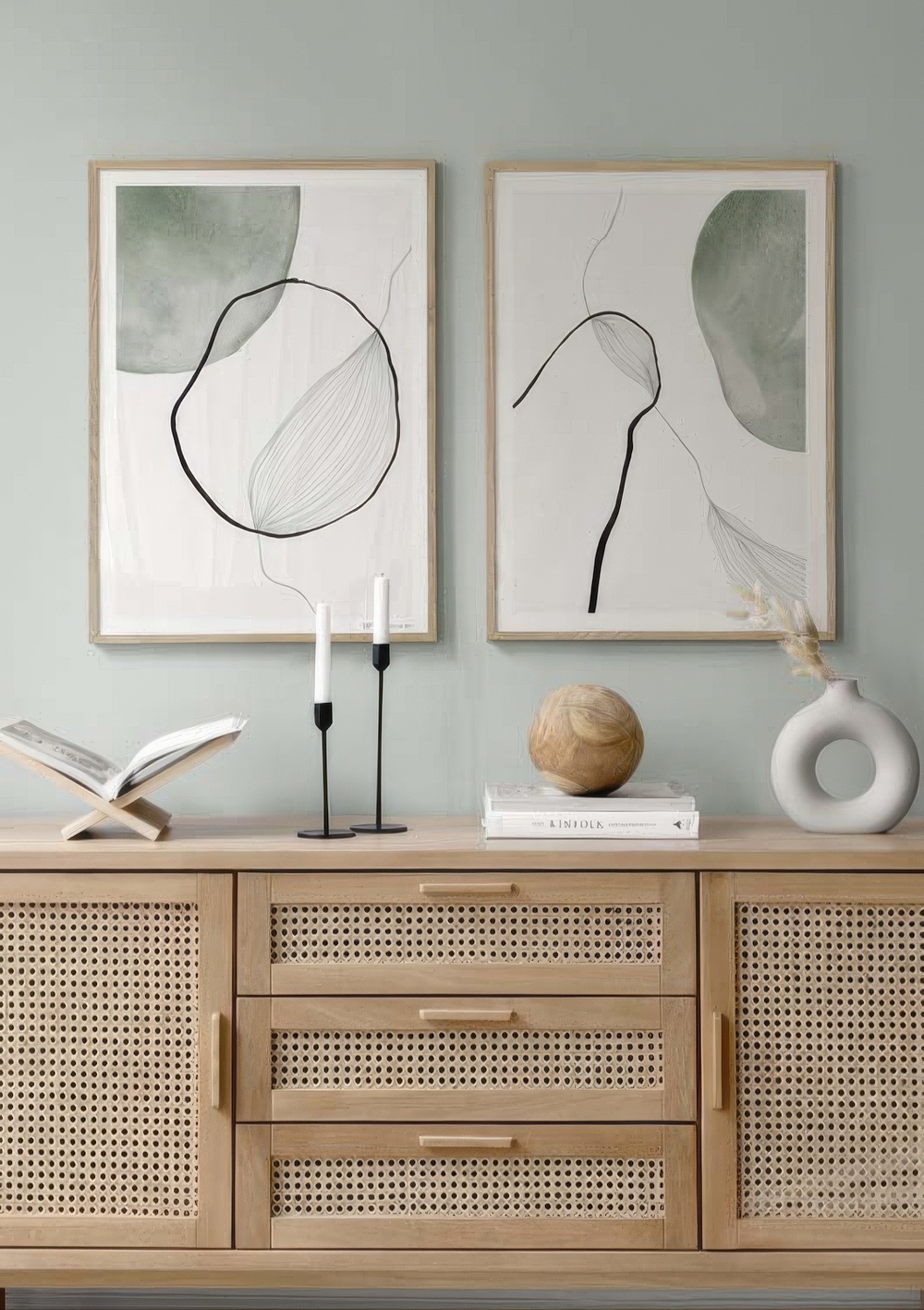 تابلو دکوراتیو دو تکه ( تریپتیک Triptych ) کد 143