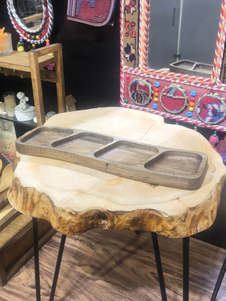 اردو خوری 4 خانه چوب گردو کد 24