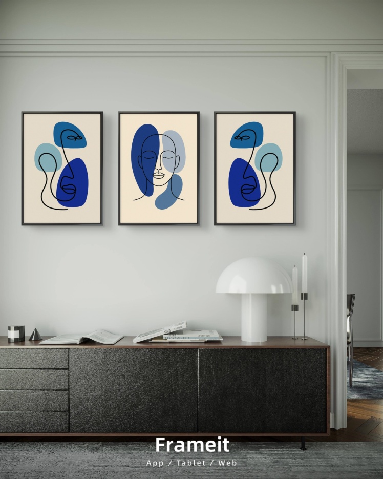 تابلو دکوراتیو سه تکه ( تریپتیک Triptych ) کد 32