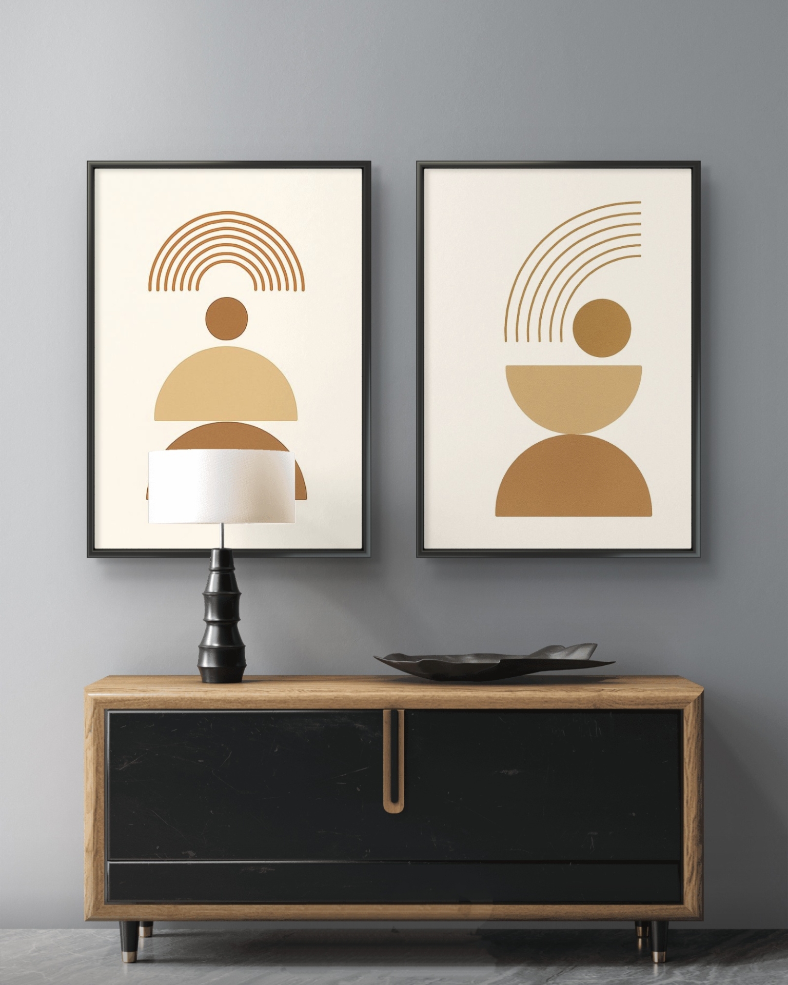  تابلو دکوراتیو دو تکه ( تریپتیک Triptych ) کد 57 