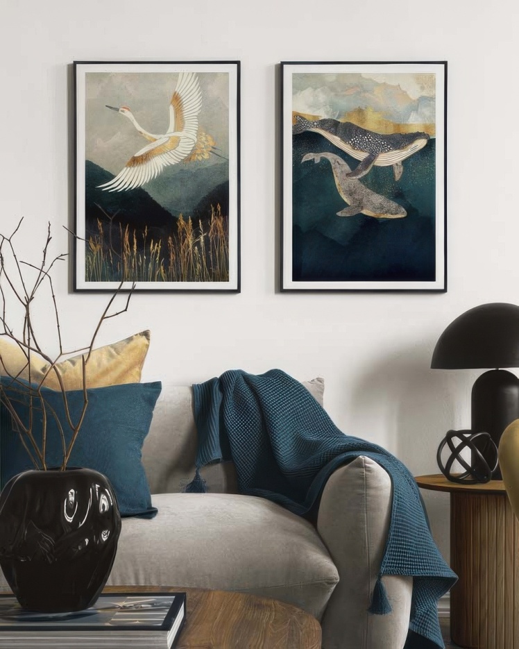 تابلو دکوراتیو دو تکه ( تریپتیک Triptych ) کد 176