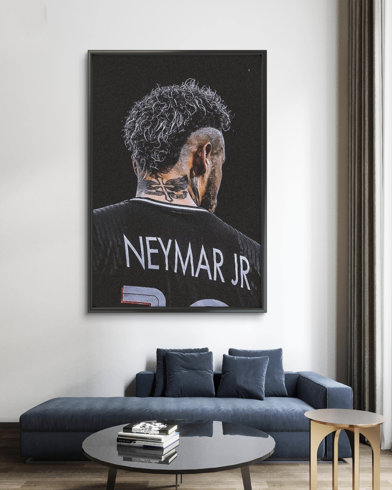  تابلو عکس فوتبالی نیمار کد 2848 