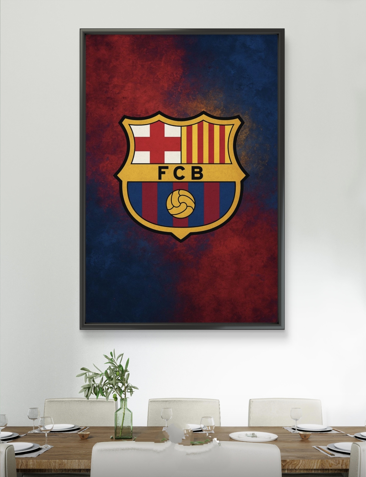  تابلو عکس فوتبالی بارسلونا کد 2896 