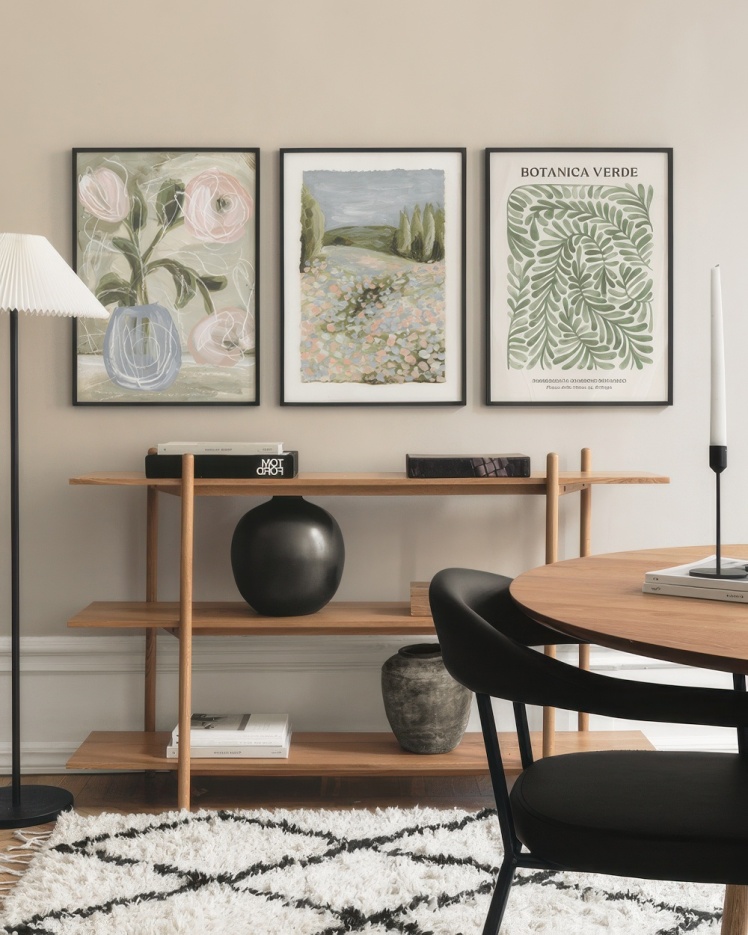 تابلو دکوراتیو سه تکه ( تریپتیک Triptych ) کد 100