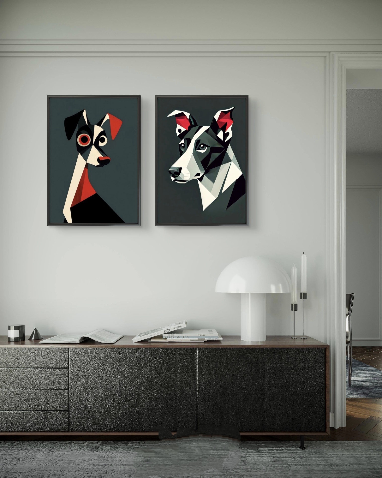  تابلو دکوراتیو دو تکه ( تریپتیک Triptych ) کد 18 