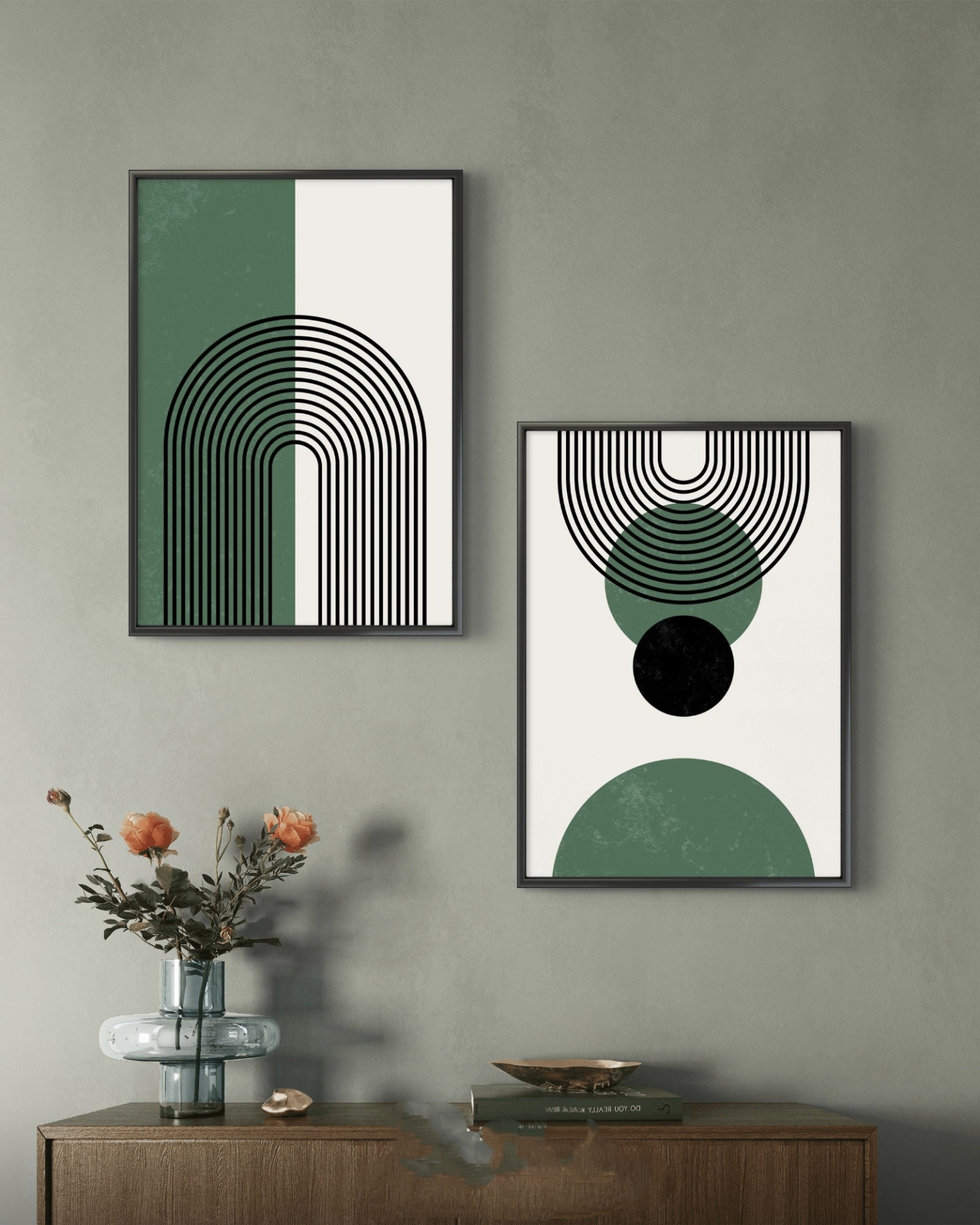 تابلو دکوراتیو دو تکه ( تریپتیک Triptych ) کد 42