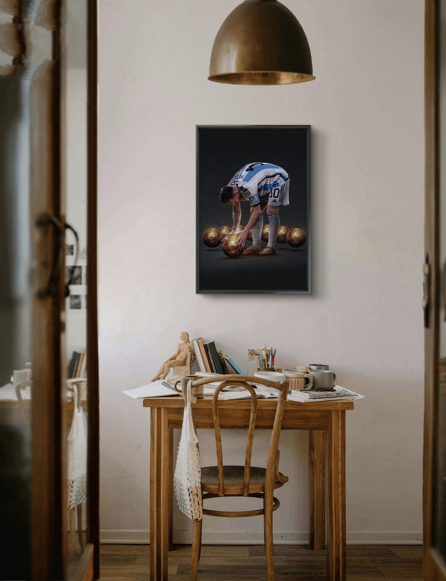  تابلو عکس فوتبالی مسی کد 2840 