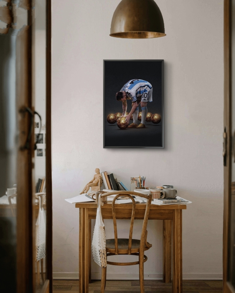 تابلو عکس فوتبالی مسی کد 2840