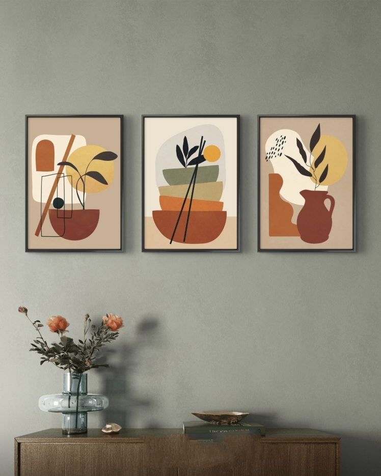 تابلو دکوراتیو سه تکه ( تریپتیک Triptych ) کد 19