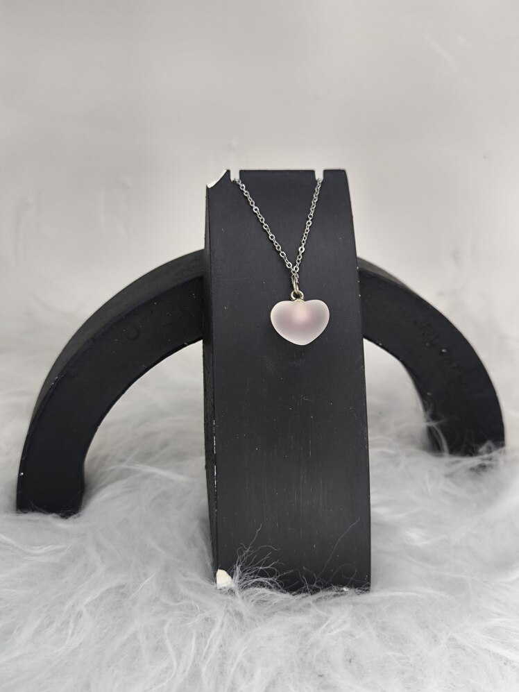 گردنبند قلب صورتی