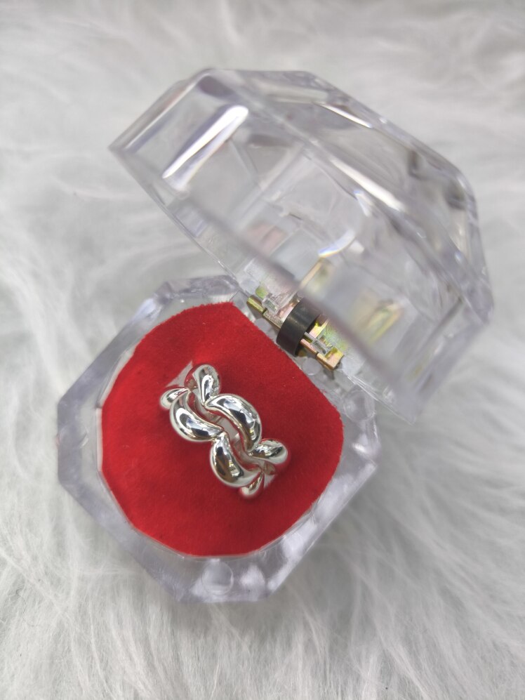 انگشتر آبکاری نقره (فری سایز)