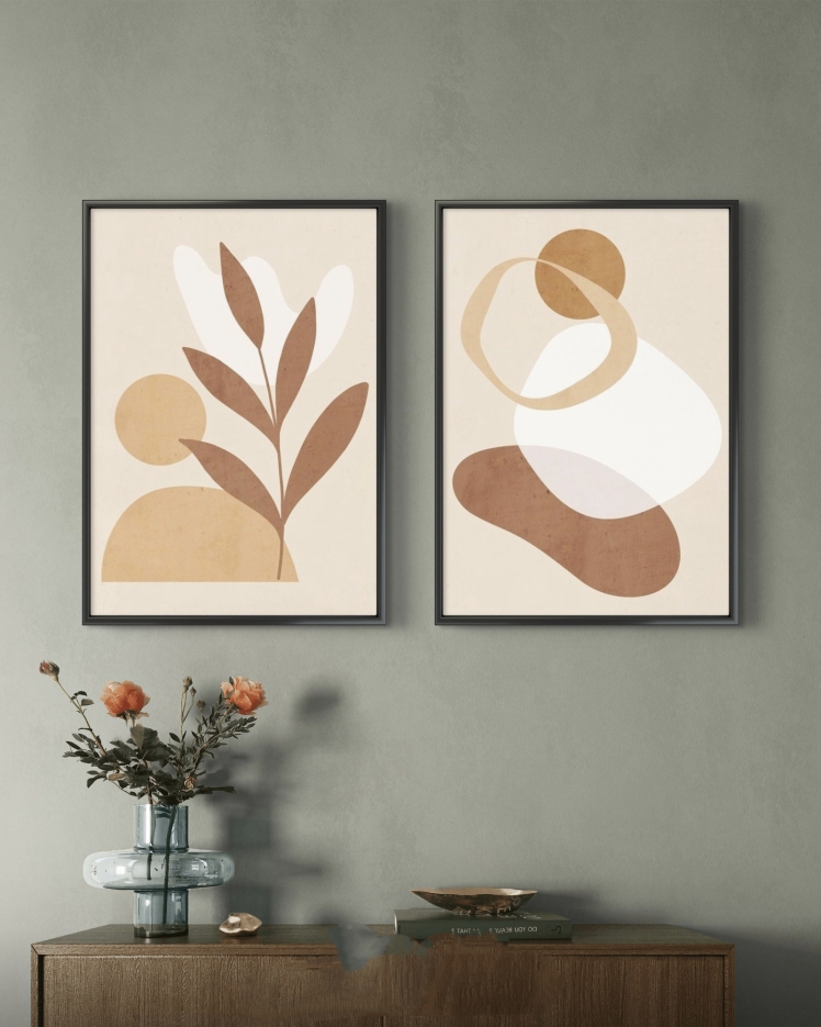 تابلو دکوراتیو دو تکه ( تریپتیک Triptych ) کد 54