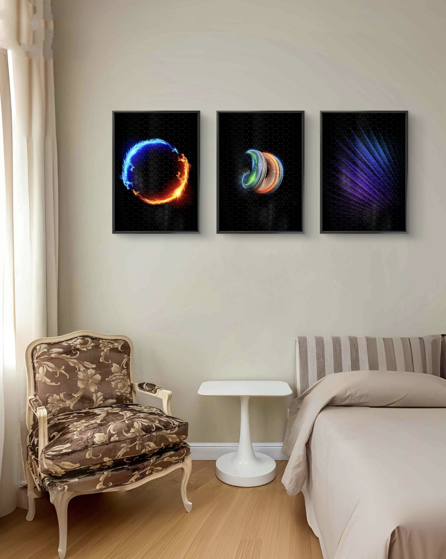  تابلو دکوراتیو سه تکه ( تریپتیک Triptych ) کد 3 