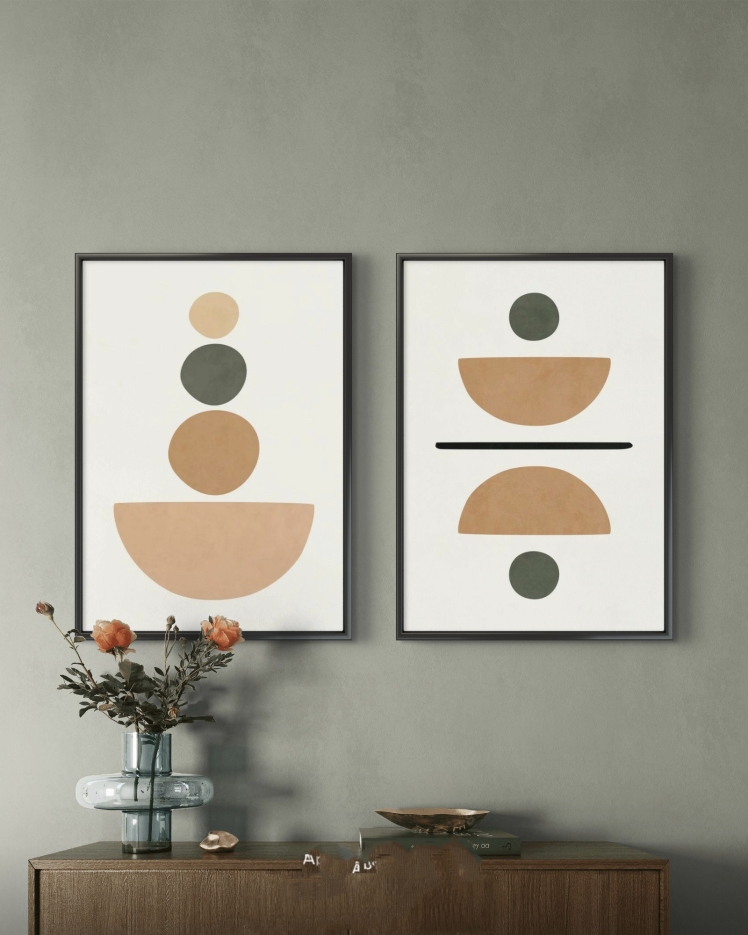 تابلو دکوراتیو دو تکه ( تریپتیک Triptych ) کد 43