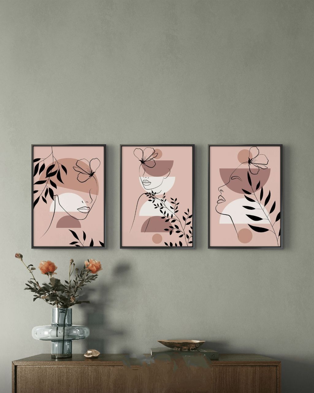 تابلو دکوراتیو سه تکه ( تریپتیک Triptych ) کد 13