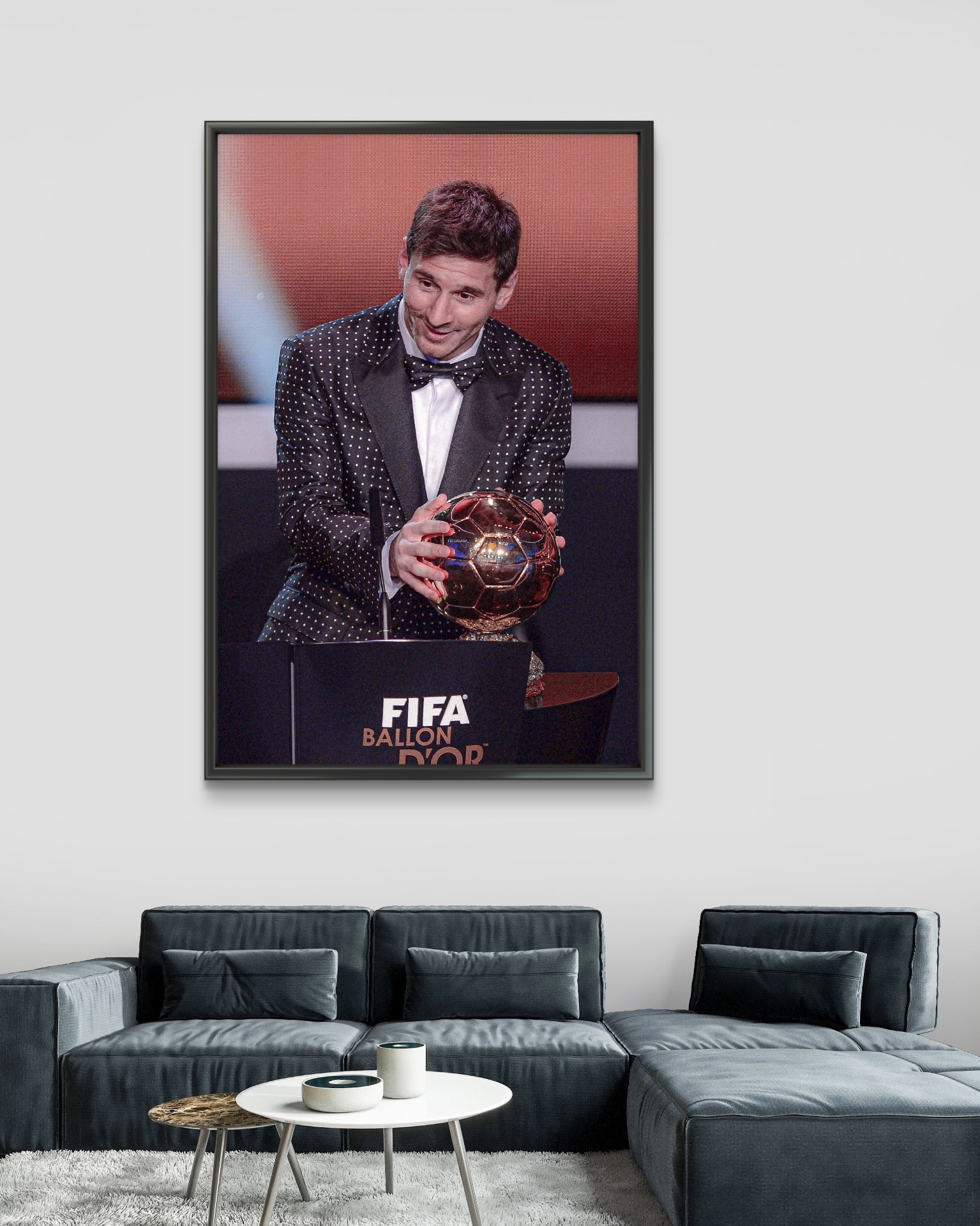  تابلو عکس فوتبالی مسی کد 2838 